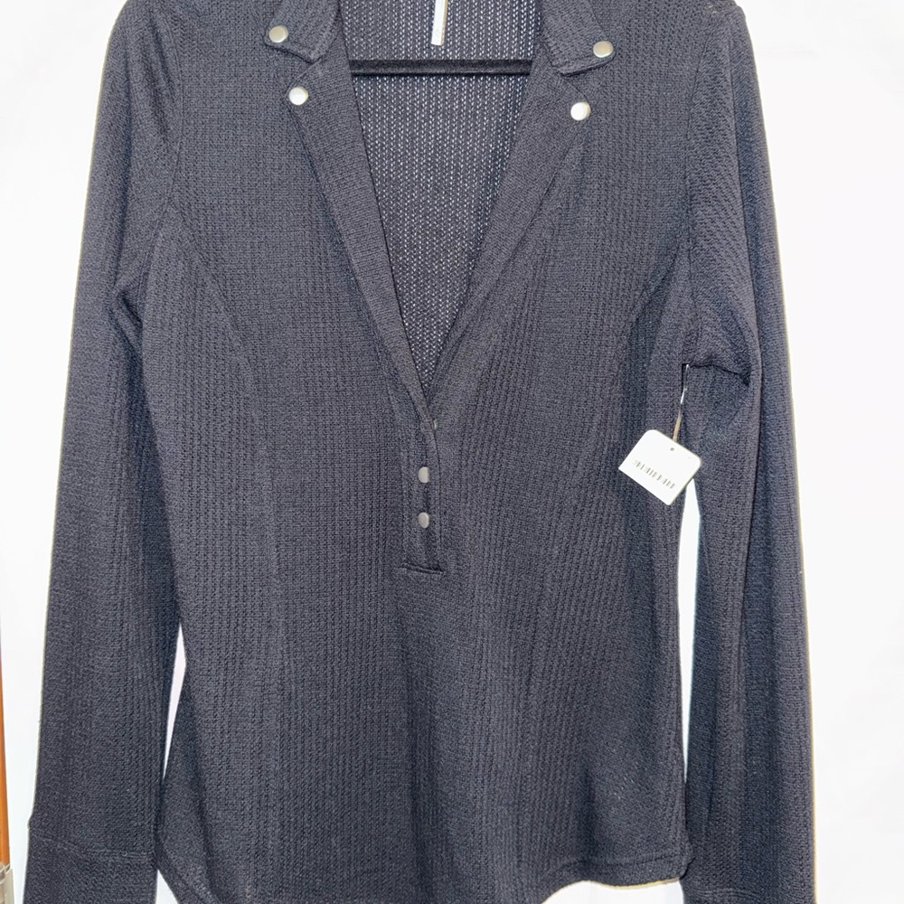 Free People Black Lightweight sweater